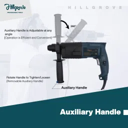 hillgrove HGCM734M1 All Purpose 20mm Hammer Impact Drill Machine Forward/Reverse Rotation with 3 Bits for Making Holes in Metal/Wood/Concrete Hammer Drill HGCM734M1 Hammer Drill image 5