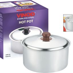 Stainless Steel Hot-Pot 1500 ml Cook and Serve Casserole-image-77