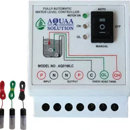 AQUAA SOLUTION Fully Automatic Water Level Controller & Indicator with 3 Unit SS Sensors 1.45m Wired Sensor Security System-28