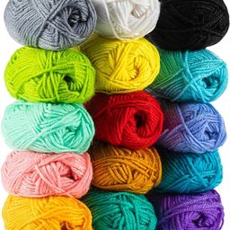 qroof 15x20g Acrylic Crochet Thread , Crafts , Knitting , Scarves Gift-picture-24
