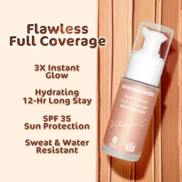 mamaearth Hydra-Glow Full Coverage | Vitamin C & Turmeric | Gives 3X Instant Glow Foundation image 2