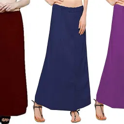 MAROON-GERMAN BLUE-VIOLET Pure Cotton Petticoat-image-19