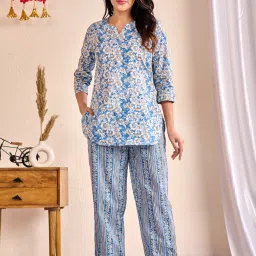 Women Night Suit Set Multicolor Floral Print-picture-24