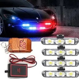 New 4X3 LED Police Light 12V 9203 Car Motorcycle Flasher LED Flashlight Car Fancy Lights-image-21