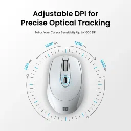 Portronics Toad 31 with Receiver, Ergonomic Design, Adjustable DPI Wireless Optical Mouse image 3