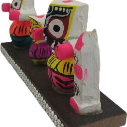 craft world Jagannath Statue,Jagannath World Mahaprabhu Jagannath Idol Set with Sudarshan Decorative Showpiece - 6 cm image 5