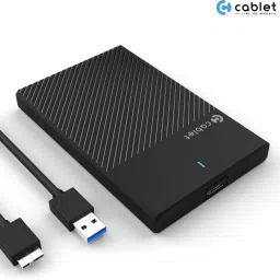 Cablet USB 3.0 To SATA III 2.5 inch HDD/SSD Enclosure for 7mm and 9.5mm, Tool-Free Design, Supports UASP Max 6TB-20