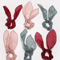 VOGUE PANASH Set of 6 Scrunchies Ponytail Holders image 3