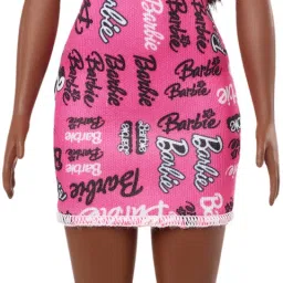 Fashion Doll with Straight Black Hair Wearing Removable Pink Dress & Shoes-30