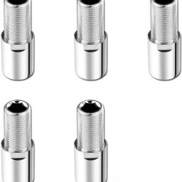 Premium Quality Full Brass CP Extension Nipple 2.5 Inch, Chrome Finish, Pack of 5 Faucet Nozzle-18