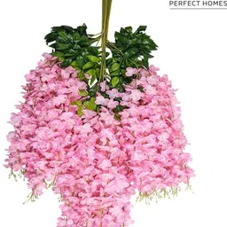 flipkart perfect homes Artificial Wisteria Vine Hanging Garland Pink Westeria Artificial Flower-picture-5