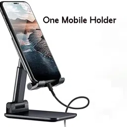WHISTLE9 FOLD Mobile Stand Holder-[2020 Updated] Adjustable Cell Phone Stand, Foldable Portable Desktop Table Stand Phone Holder,Angle Height Adjustable Phone Stand Holder for Desk Tablet Stand, Fully Foldable | Angle Height Adjustable | Tab & Phone Holder Stand for Desk, Cradle, Dock, Desktop Tablet Stand Compatible with Smartphones & Tablets Mobile Holder image 5