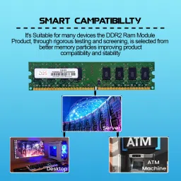 D25 2GB DDR2 Desktop RAM Long 800MHz DIMM Memory -Faster and Reliable Computing DDR2 2 GB (Dual Channel) PC DDR2 (Experience Faster and Reliable Computing with 10 Year Warranty) image 4