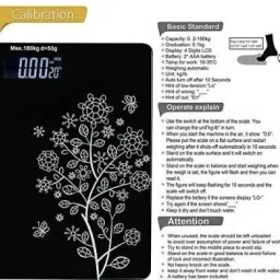 TCHF Thick Tempered Glass With LCD Display Digital Weighing Scale (Black) Weighing Scale image 3
