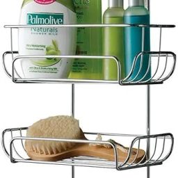 31010 Classic 3-Tier Chrome Wire Shower Caddy (52 x 25 x 11 cm) Iron Toilet Paper Holder-image-65