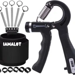 Fitness Combo (Pack of2) Adjustable Counter Hand Gripper With Finger Exercisers Fitness Accessory Kit Kit-image-5