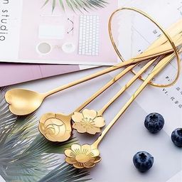 bbbikini lden Spoon SetCoffee SpoonDessert Spoon/Cutlery Kitchen Tableware Disposable Steel Coffee Spoon, Cream Spoon, Ice-cream Spoon, Soup Spoon Set-picture-12