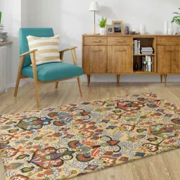 Buy Multicolor Abstract Wool 4 ft x 6 ft Hand Tufted Carpet by Joyrugs by Littlelooms-picture-16
