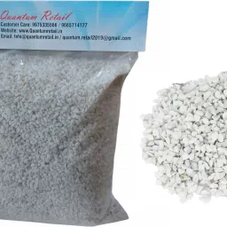 (900 Grams) White Marble Chips for Garden, Aquarium Pebbles Stone (Size:3mm-5mm) Regular Asymmetrical Marble Stone-image-13