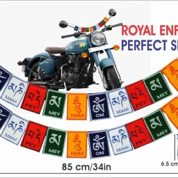 Tibetan flags, Ladakh edition flags for bike( perfect for Royal enfield ) Rectangle Car Dashboard Flag-image-48