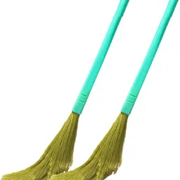 Ditachable Broom Multicolor Plastic Broom. Wet and Dry Broom washable broom Fiber, Silicone Wet and Dry Broom-image-57