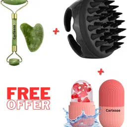 Facial Massager Jade Roller | Scalp Massager Shampoo Brush | Ice Cube Roller-image-63