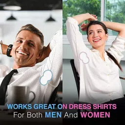 wiibross 10 Pieces Underarm Sweat Pads Sweat Armpit Pad Disposable Underarm Pad Lightweight Hyperhidrosis Pad Absorbent Armpit Pad Invisible Underarm Sweat Sticker for Sweating Women and Men Sweat Pads image 4