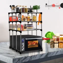 Microwave Stand Carbon Steel Kitchen Trolley-picture-11