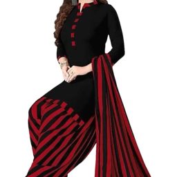 Unstitched Crepe Salwar Suit Material Printed-image-51