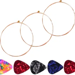 Acoustic Guitar 3rd G Strings Set of 5 Stainless Steel Guitar G Strings Set With 5 Picks Guitar String-13