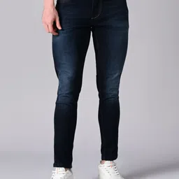 killer Men Skinny Mid Rise Dark Blue Jeans-picture-12