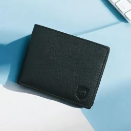 Men Green Artificial Leather Wallet - Regular Size-image-1
