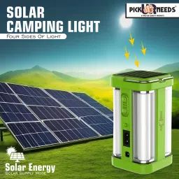 pick ur needs Solar Rechargeable Extra Bright 4 Tube With 2 Multiple Mode Charging Indicator 5 hrs Lantern Emergency Light image 2