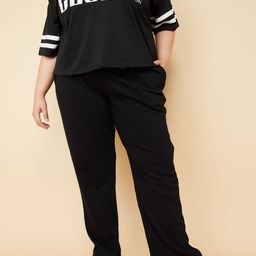 max Plus Size Women Solid Black Track Pants-picture-49