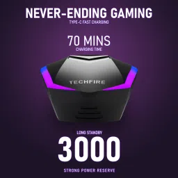 techfire Bullets 121 with Beast Mode(40ms Low Latency),RGB LEDs & 40 Hours Playback Bluetooth Headset image 4