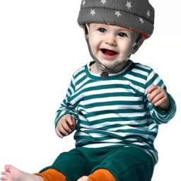 Baby Star Grey Safety Helmat Baby Star Head Protector Adjustable Size Baby Learn to Walk Or Run Soft Helmet Safety Cap-image-15