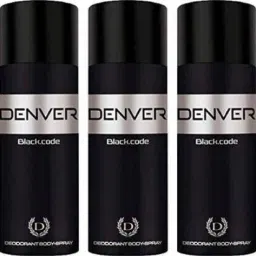 black code pack of 3 Body Spray-For Men-image-52