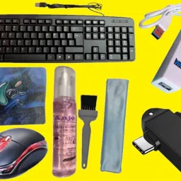 ANJO USB Keyboard-LED Mouse-Non Slip Mouse Pad-2.0 Hub-3in1 Cleaning Kit-OTG M&C 2in1 Combo Set-22