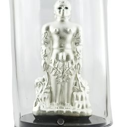 SILVERSPOT JEWEL 999 Pure Silver Bahubali Gommatesh with acrylic base Decorative Showpiece - 14 cm-image-53