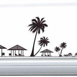 90 cm Split AC Stickers Beach Wall Stickers Self Adhesive Sticker-image-93
