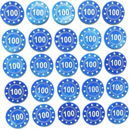 100 Rs Plastic Currency Token Coins Counters Chips Poker Playing Denomination-18
