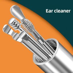 6-in-1 Ear Wax Cleaner - Resuable Ear Cleaning Tools with Aluminum Tube-image-32