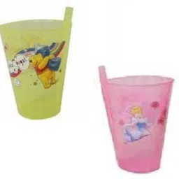 2 PCS Best Quality Plastic Toddler Straw Cup – BPA Free,BPA Bright Eyecatchy Colors (Best Return Gift)-15