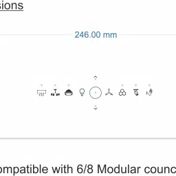 twtss 8|6 Modular, 1AC, 6Lights, 1Fan+Regulator, Colour S12. Smart Switch image 2