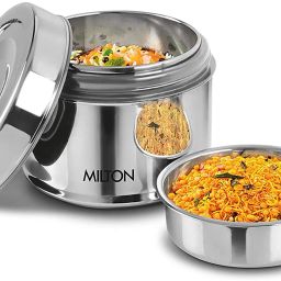 Steel Snack Stainless Steel PU Insulated Tiffin, 800 ML, Silver 1 Containers Lunch Box-15