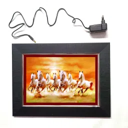 SEVEN WHITE HORSES LED FRAME 11.5 BY 15.55 15.5 inch LED PHOTO FRAME-image-22