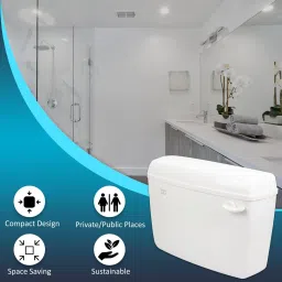 parryware Standard Tip Top Polypropylene Cistern set of 1 pic 127 Side Handle Flush Tank image 5