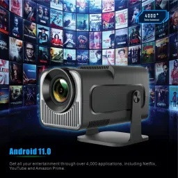 Shopexo HY320 Mini 4K,Native HD Android Wifi Miracast Bluetooth Freestyle Auto Keystone (5000 lm / 1 Speaker / Wireless / Remote Controller) Portable Projector image 4
