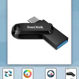 SanDisk SDDDC3-128G 128 OTG Drive Compatible with Desktop Computer, Mobile USB 3.0 Plastic Case image 4