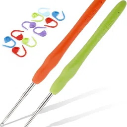 2 PCS Crochet Hooks, Ergonomic Soft Grip Handles, (2 mm+2.5 mm)-75